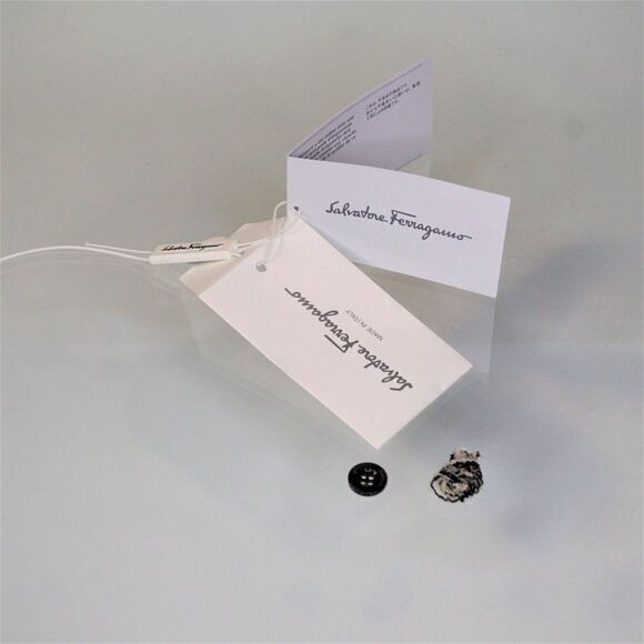 Salvatore Ferragamo Replacement Button Pearlized Silver Color 4 Hole Small - Picture 9 of 12